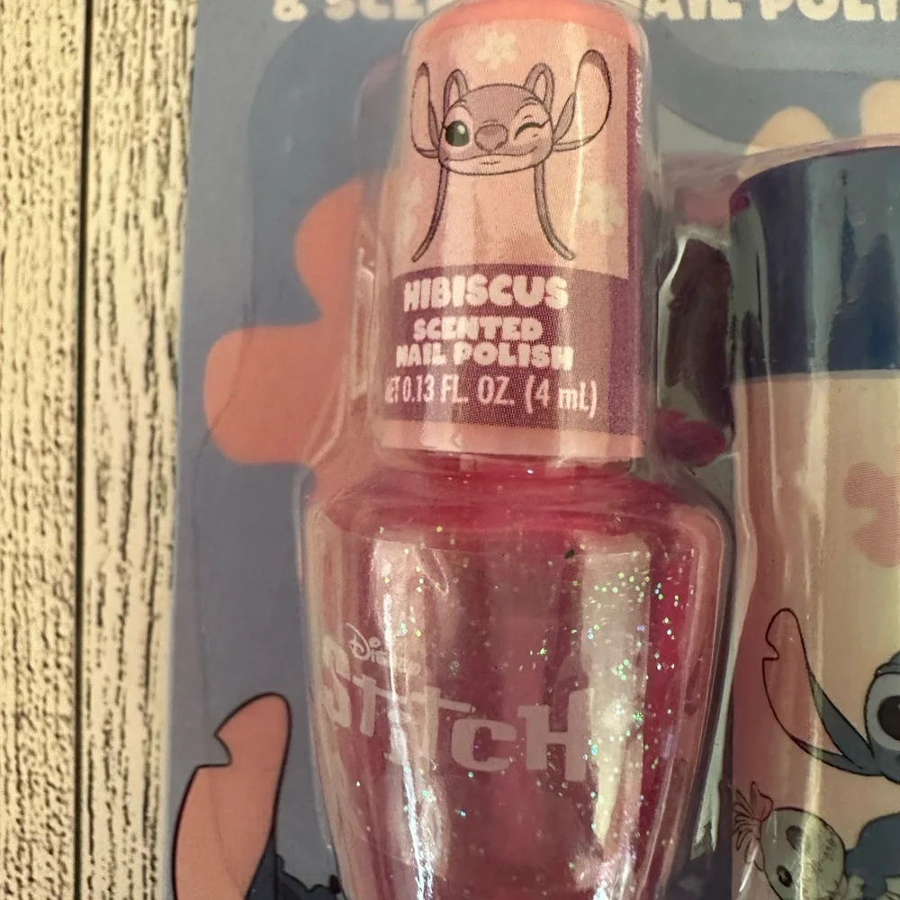 🌵 3/$15 Disney Stitch Scented Lip Balm & Nail Set ( see description)
